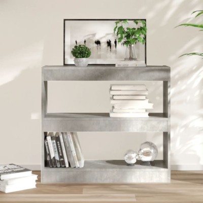 Estantería/divisor de espacios gris hormigón 80x30x72 cm