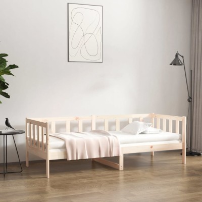 Sofá cama sin colchón madera maciza de pino 90x190 cm