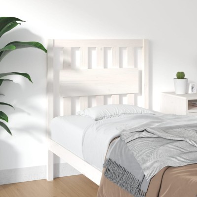 Cabecero de cama madera maciza de pino blanco 80,5x4x100 cm