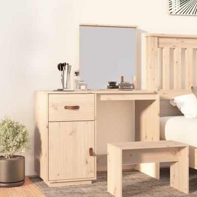 Mesa tocador de madera maciza de pino 95x50x134 cm