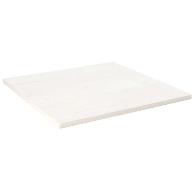 Tablero de mesa cuadrado madera maciza pino blanco 70x70x2,5 cm