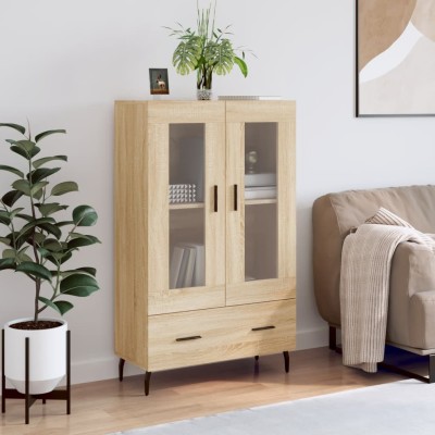 Aparador alto madera de ingeniería roble Sonoma 69,5x31x115 cm