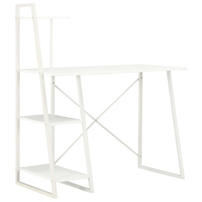 Escritorio con estantería blanco 102x50x117 cm