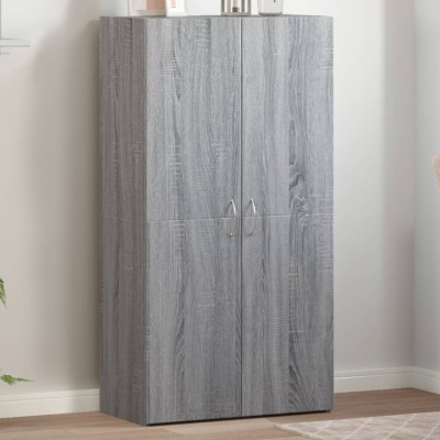 Armario archivador madera ingeniería gris Sonoma 60x32x115 cm