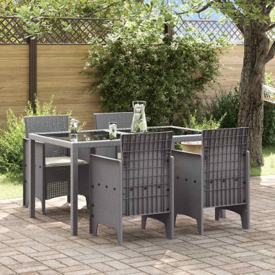 Silla de Jardín 4 pcs Gris claro 53 x 49 x 85 cm PP