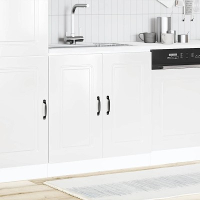 Mueble bajo para fregadero Kalmar blanco brillo 80x46x81,5 cm