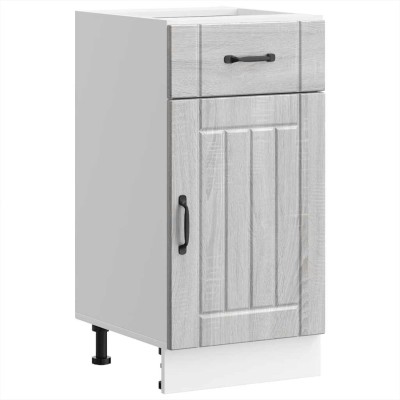Mueble bajo de cocina Lucca madera contrachapada gris sonoma