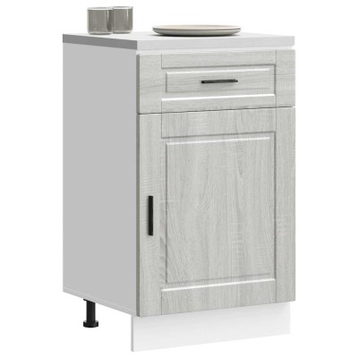 Mueble bajo de cocina porto gris sonoma madera reconstituida