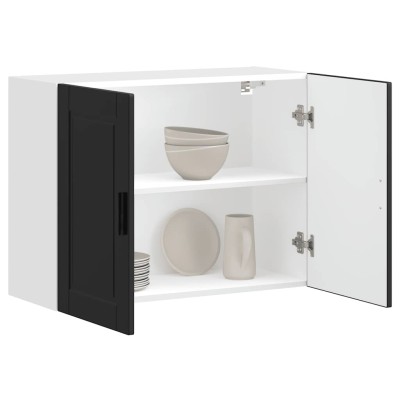 Mueble de pared de cocina Porto madera contrachapada negra
