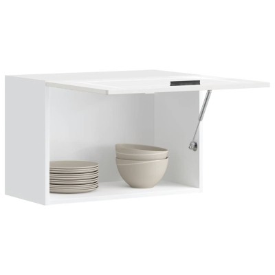 Armario pared cocina Porto madera ingeniería blanca alto brillo