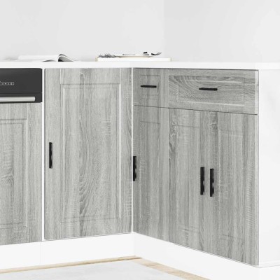 Mueble bajo de cocina porto gris sonoma madera reconstituida