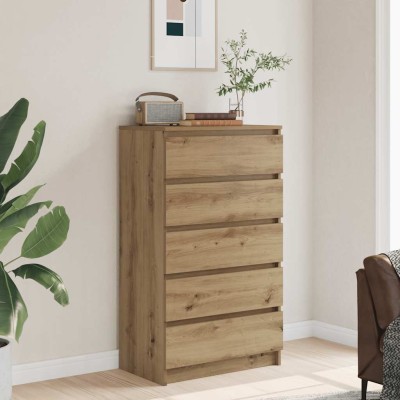 Cajonera de madera de ingeniería roble artisan 60x36x103 cm