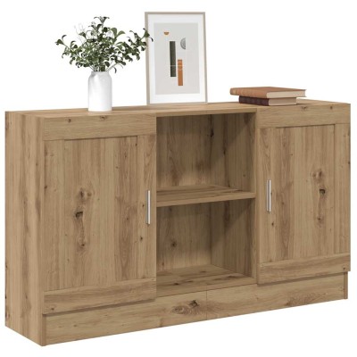 Aparador de madera de ingeniería roble artisan 120x30,5x70 cm