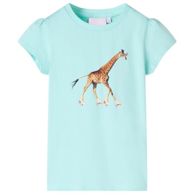 vidaXL Camiseta infantil aguamarina claro 128