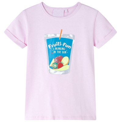 vidaXL Camiseta infantil rosa suave 116