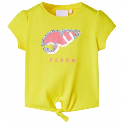 vidaXL Camiseta infantil amarillo 104