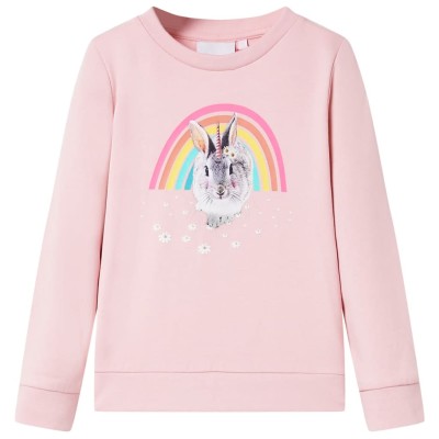 vidaXL Sudadera infantil rosa claro 104