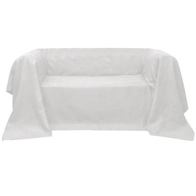 Funda para sofá de micro-gamuza color crema 210x280 cm