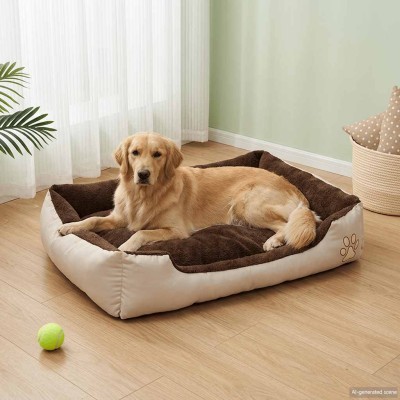 vidaXL Cama para perros beige y marrón XXL