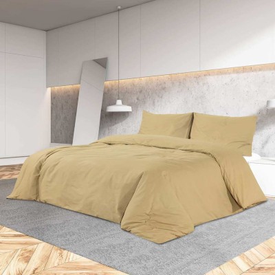 vidaXL Juego de funda nórdica microfibra ligera gris taupé 200x200 cm