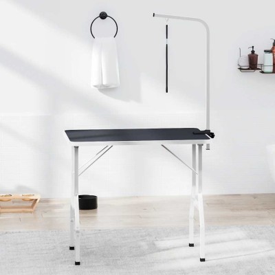 vidaXL Mesa de baño para perros, gatos y mascotas ajustable 1 lazo