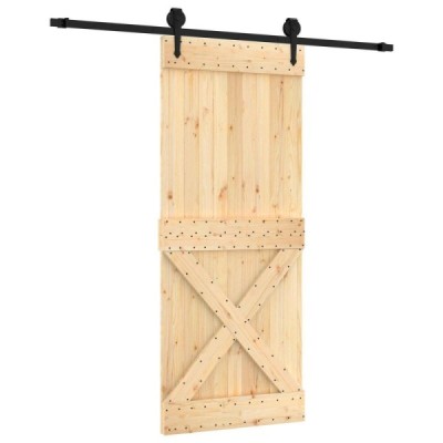 Puerta Corredera Natural y negro 85 x 210 cm - Ref. 344 | TanderMuebles