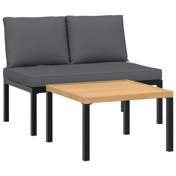 Set de sofás de jardín con cojines 2 piezas aluminio ne | TanderMuebles