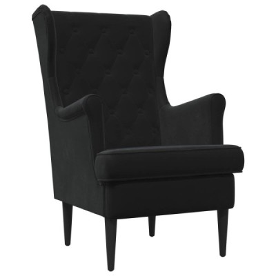 Sillón Negro Terciopelo | TanderMuebles