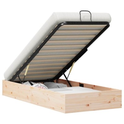Estructura de Cama Ottoman con Almacenamiento Natural | TanderMuebles