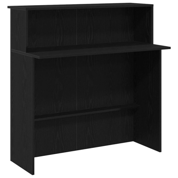 Mostrador de recepción negro 100x50x103,5 cm madera ing | TanderMuebles