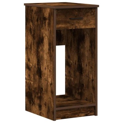 Torre de ordenador con cajón roble ahumado 35x45x77 cm | TanderMuebles