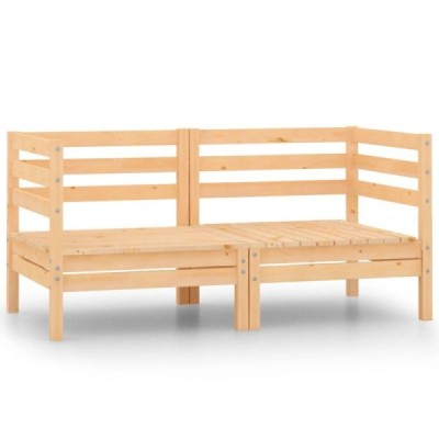 Sofá de jardín 2 plazas madera maciza pino | TanderMuebles