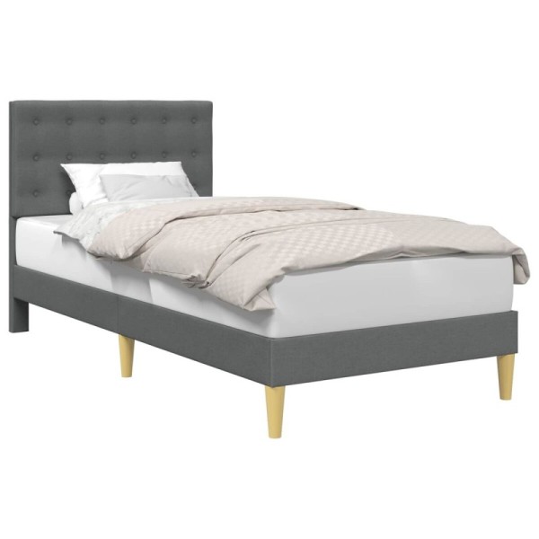 Estructura de cama con cabecera Gris oscuro 80 x 200 cm | TanderMuebles