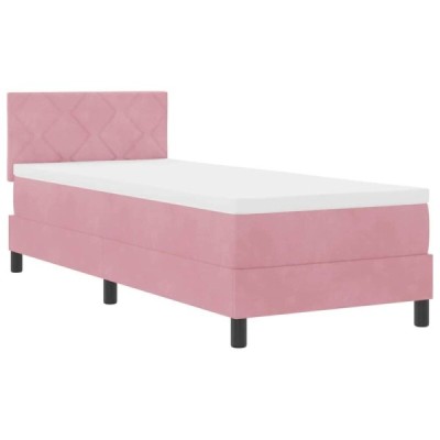 Cama Box Spring LED con tiras LED Rosa 80 x 200 cm Terc | TanderMuebles