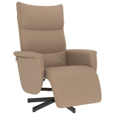 Sillón reclinable con reposapiés cuero sintético capuch | TanderMuebles