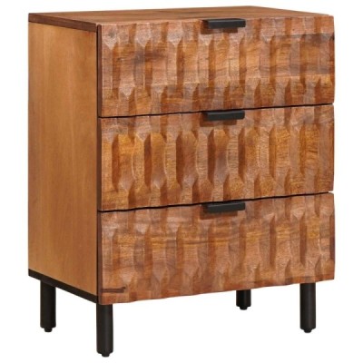 Armario de Noche Marrón 50 x 33 x 62 cm Madera de mango | TanderMuebles