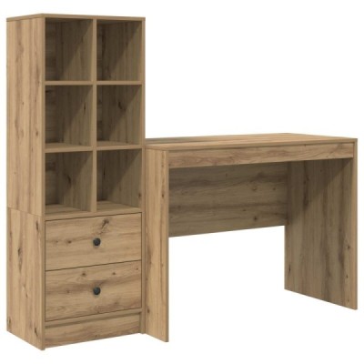 Escritorio Roble artisan 145.5 x 50 x 127 cm 2 uds. | TanderMuebles