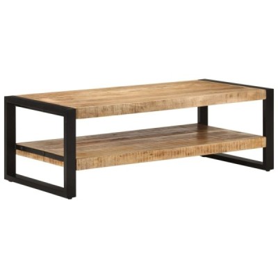 Mesa de centro de madera maciza de mango 120x55x40 cm | TanderMuebles