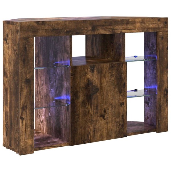 Armario LED para TV de Esquina 100x40x68cm Roble ahumad | TanderMuebles