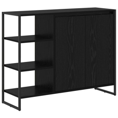 Armario auxiliar Roble Negro 96.5 x 30 x 75 cm | TanderMuebles