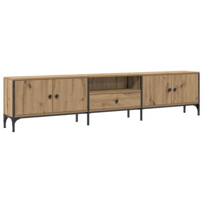Mueble TV cajón madera ingeniería roble artesanal 200x2 | TanderMuebles