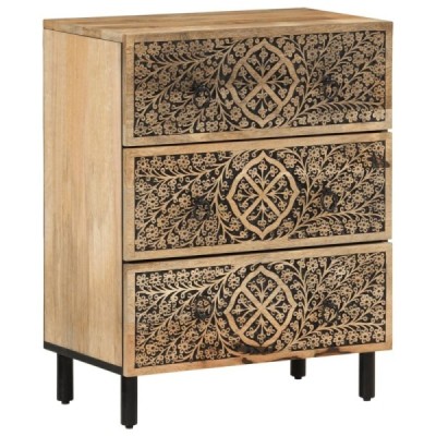 Armario auxiliar madera maciza de mango 60x33x75 cm | TanderMuebles