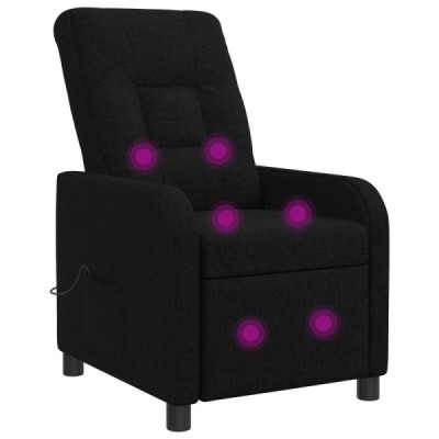 Silla de masajes reclinable Negro Tela | TanderMuebles