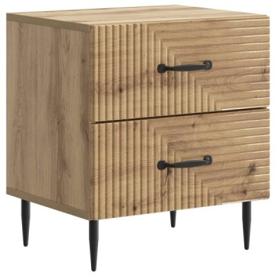 Armario de Noche Roble artisan 43 x 34,5 x 47,5 cm | TanderMuebles