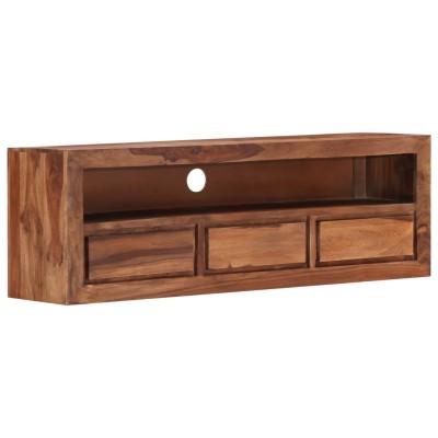 Mueble de TV de madera maciza de acacia 120x30x40 cm