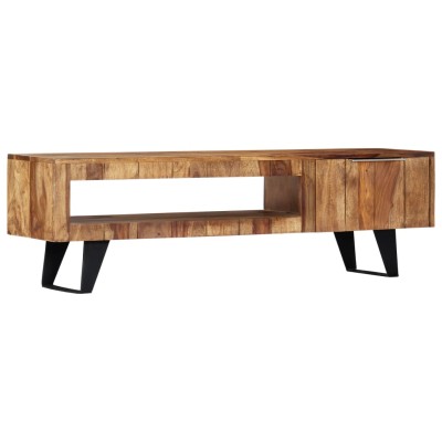 Mueble para TV madera maciza de acacia 140x30x40 cm