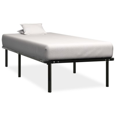 Estructura de cama sin colchón metal negro 90x200 cm