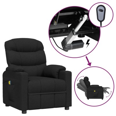 Sillón de masaje eléctrico tela negro