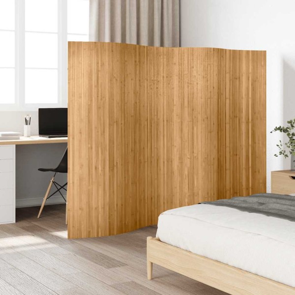 Biombo divisor bambú natural 250x165 cm