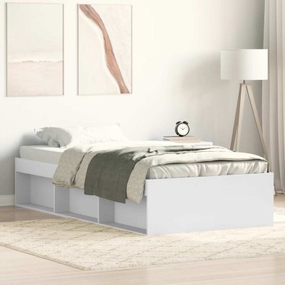 Estructura de cama blanca 100x200 cm